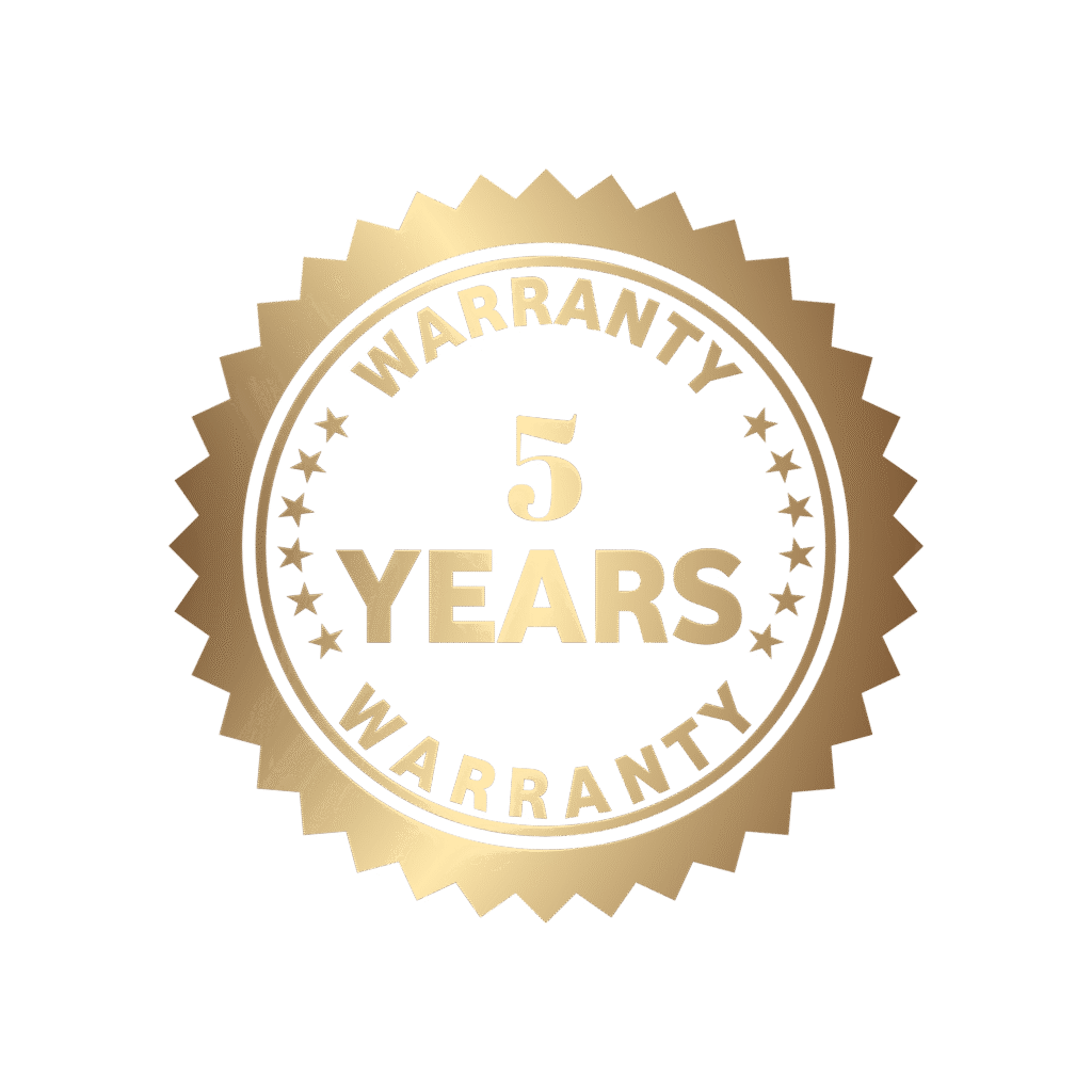 5-year warranty label on full mouth dental implants